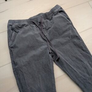 Katin Corduroy Pants Mens XL Gray Pipeline Stretch Drawstring Straight Leg Beach